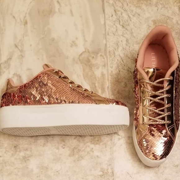 rose gold sparkle shoes
